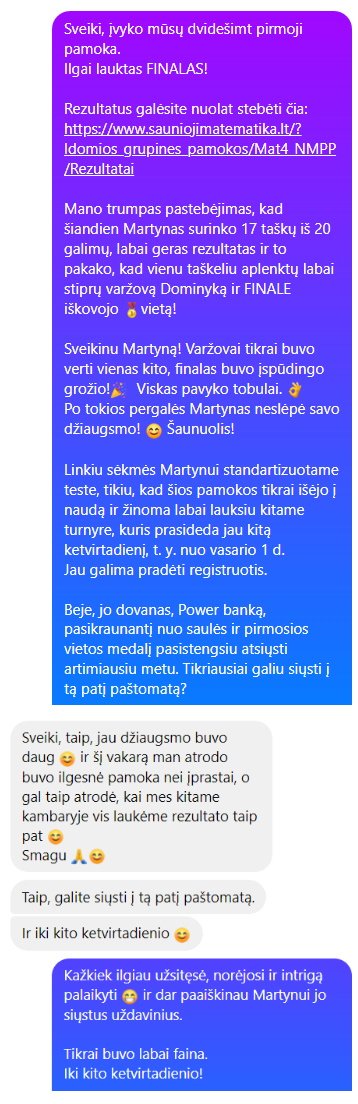 Ados pranešimas
